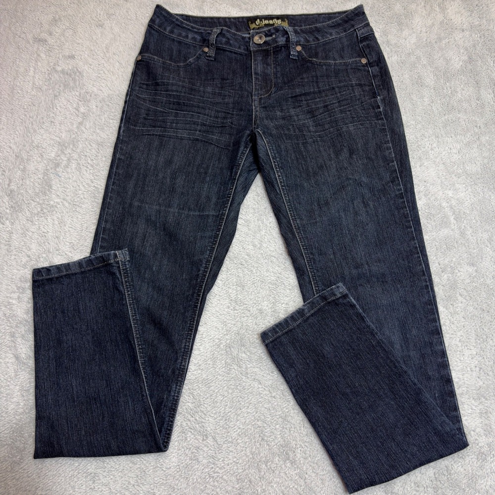 d.jeans Skinny Jeans Womens 6 Dark Wash Embroidered Rhinestone Pockets Denim Y2K